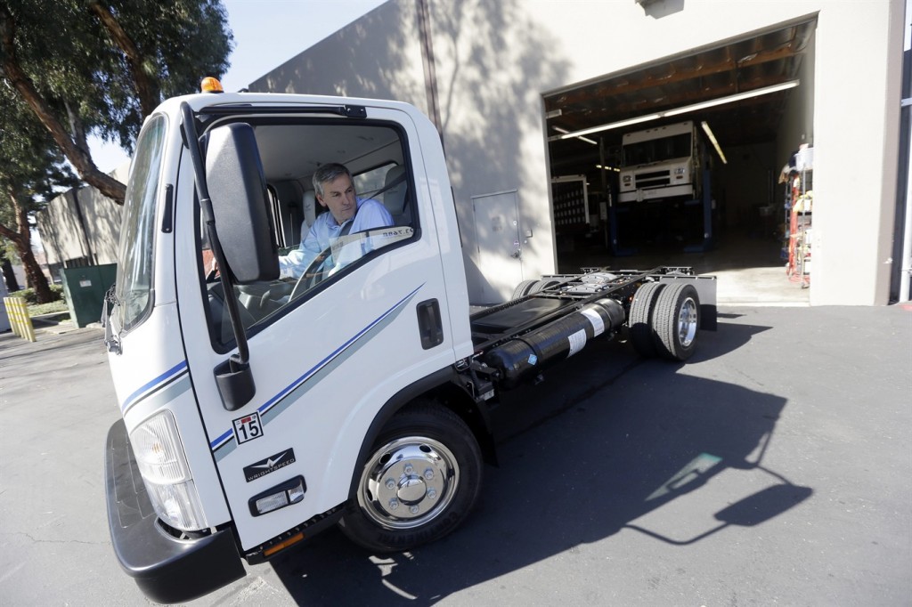 white electric vehicle