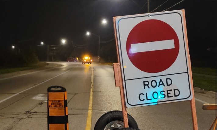 Sewer work closes Fountain Street South at Shantz Hill