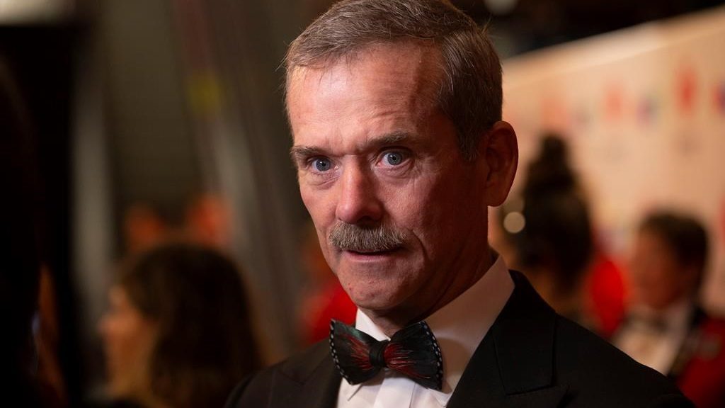 Chris Hadfield says he's been working with King Charles on a space sustainability plan called the Astra Carta. Hadfield attends the Canada's Walk of Fame event in Toronto on Saturday, November 23, 2019. THE CANADIAN PRESS/Chris Young