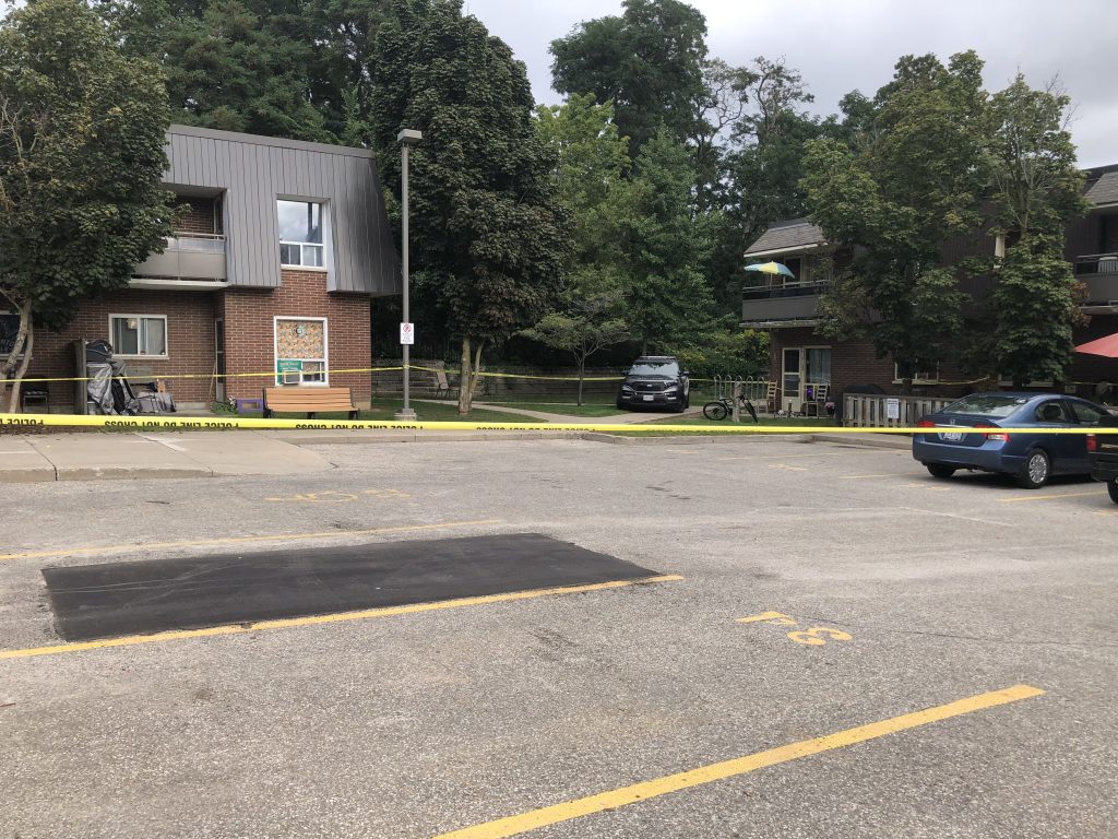 Guelph murder scene at Waterloo Avenue and Woodycrest Drive