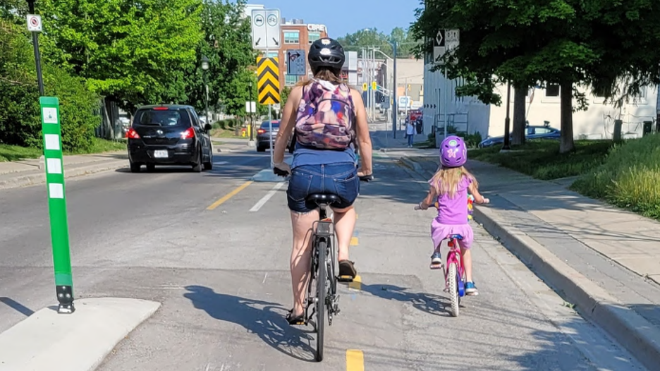 Joseph Street protected bike lanes