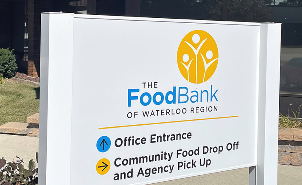 Food Bank of Waterloo Region sign
