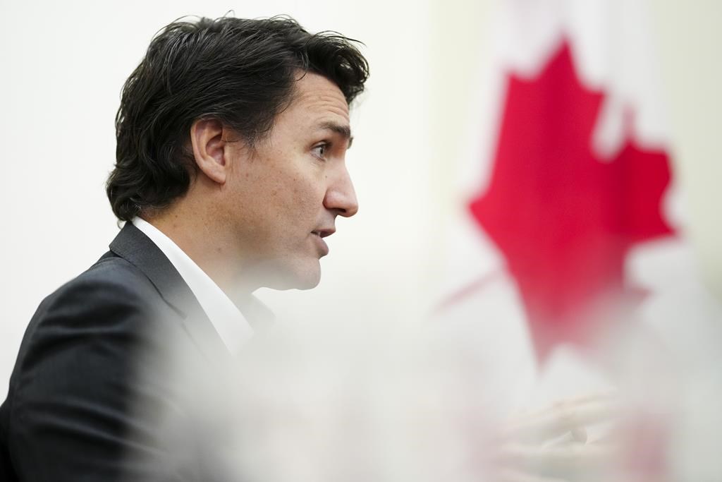 Prime Minister Justin Trudeau in Guelph Jan. 12, 2024 for an announcement about new funding. // THE CANADIAN PRESS/Sean Kilpatrick