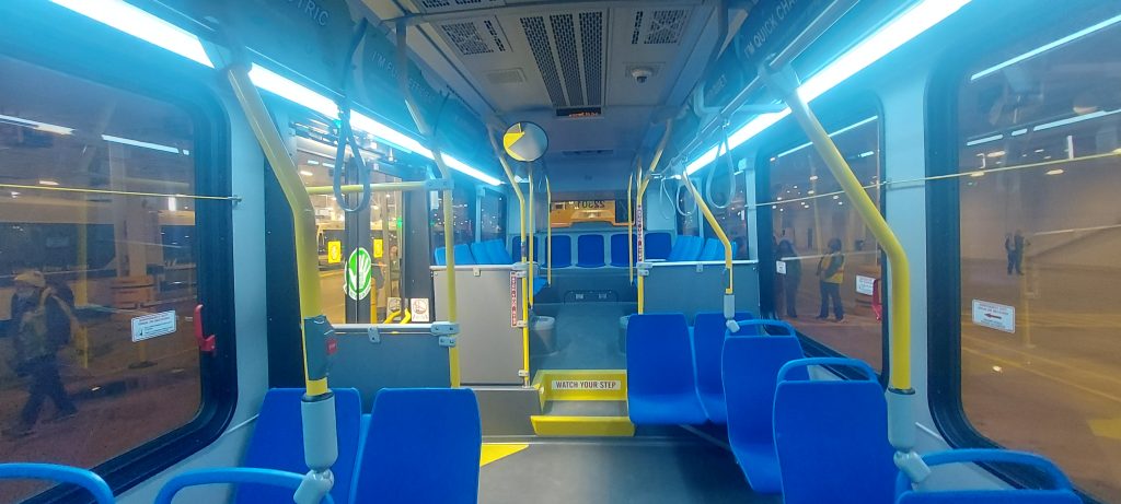 Region's first electric bus revealed. //Justine Fraser, CityNews 570