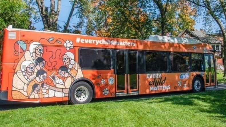 Every Child Matters bus wrap to stay on GRT bus until end of September