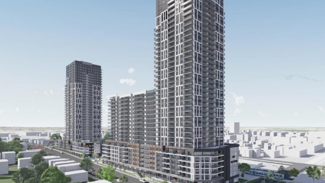 An artist rendition of the Victoria Street development - a three tower project between Margaret and St. Leger Streets.