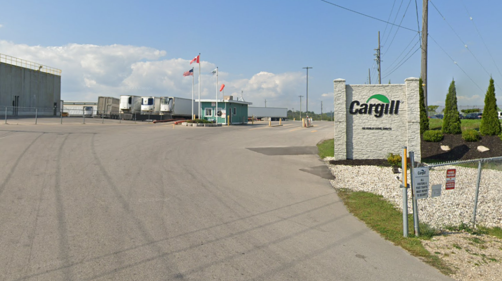 The exterior of Cargill's Dunlop meat plant in Guelph, taken from Google Maps.