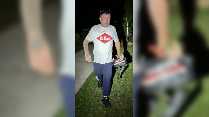 Waterloo Regional Police are looking to identify and speak with this man in connection to two incidents of people struck with fireworks on Canada Day in Waterloo.
