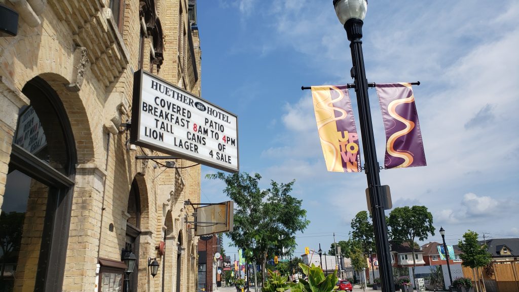 The historic Huether Hotel in the City of Waterloo. (Luke Schulz/ 570 NewsRadio)