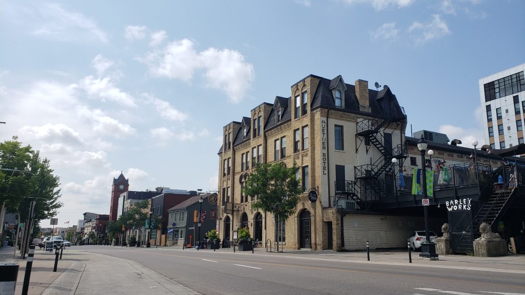 The historic Huether Hotel in the City of Waterloo. (Luke Schulz/ 570 NewsRadio)