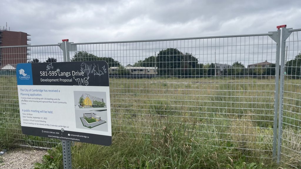 The site of a new affordable developing complex in Cambridge. (Justin Koehler/ 570 NewsRadio)