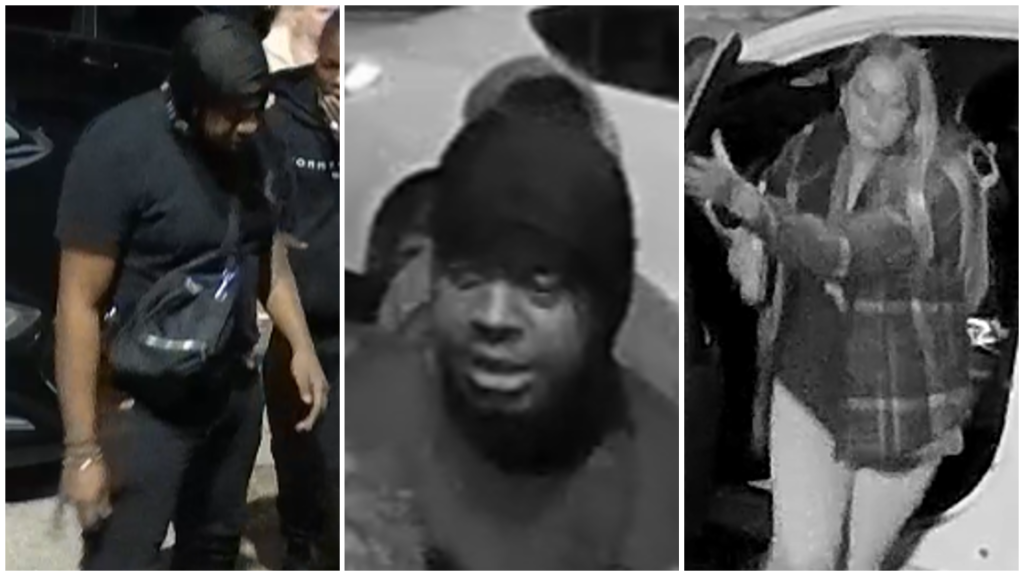 Police have released three photos of suspects they are looking for in connection to a Kitchener stabbing.