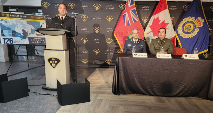 The OPP making a Project Sharp announcement. (OPP Photo)