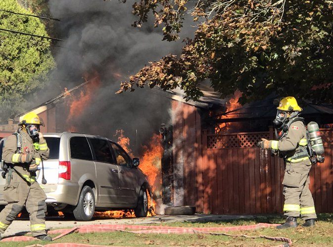 No injuries after garage fire at Cambridge home