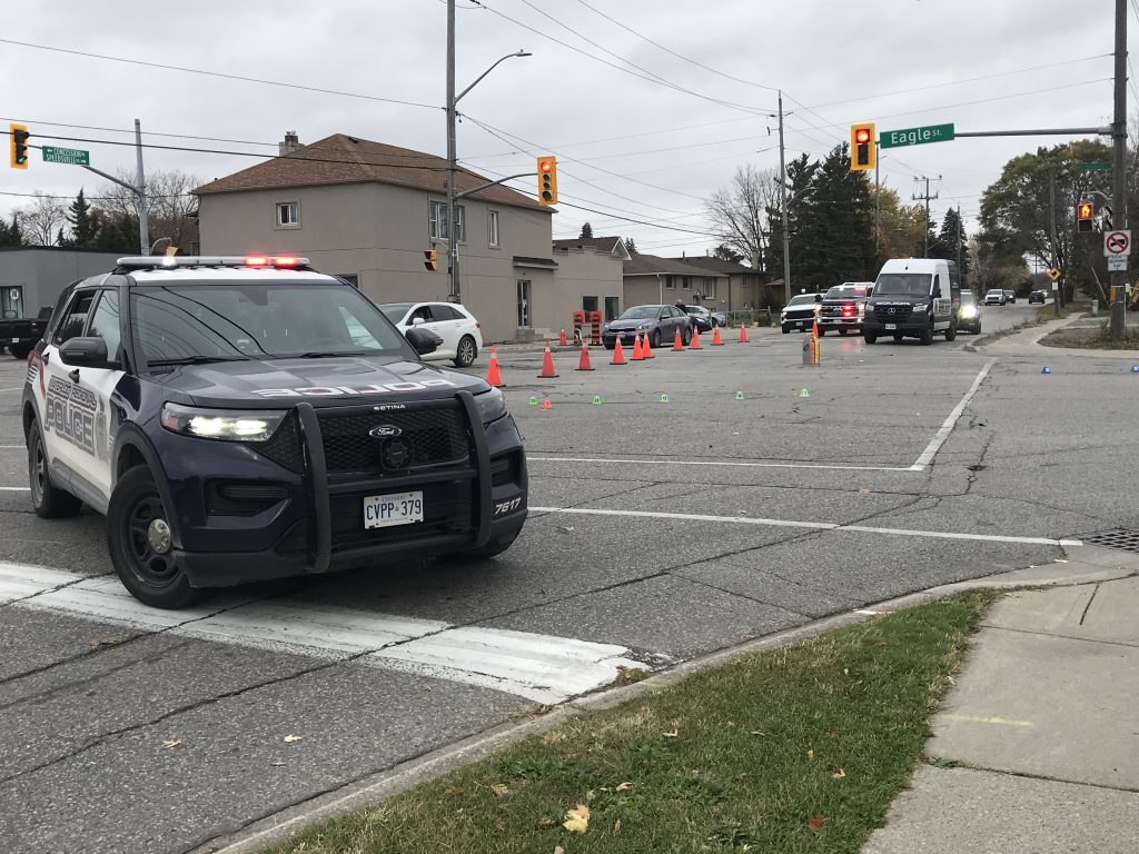 Crash closes Eagle Street and Concession Road intersection in Cambridge