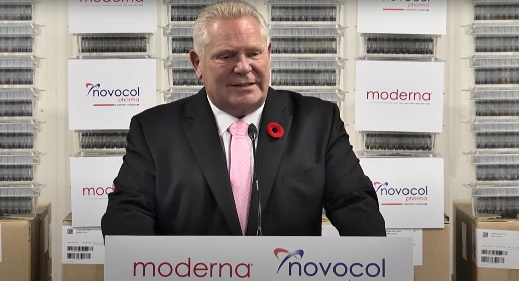 Premier Ford in Cambridge to celebrate new vaccine production line