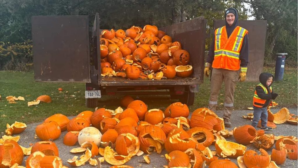 Annual pumpkin walk ends in pieces at Fiddlesticks Community Centre