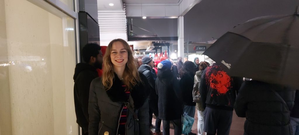 Spectrum Waterloo Region's Rainbow Community Space director, Brooklin Wallis at a vigil November 20, 2024. (Justine Fraser, CityNews)