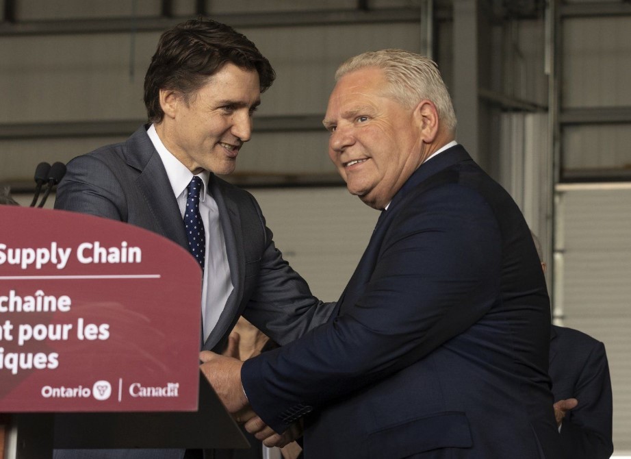 Ford says Ontario will push back on Trump tariff threat, urges Trudeau to take action