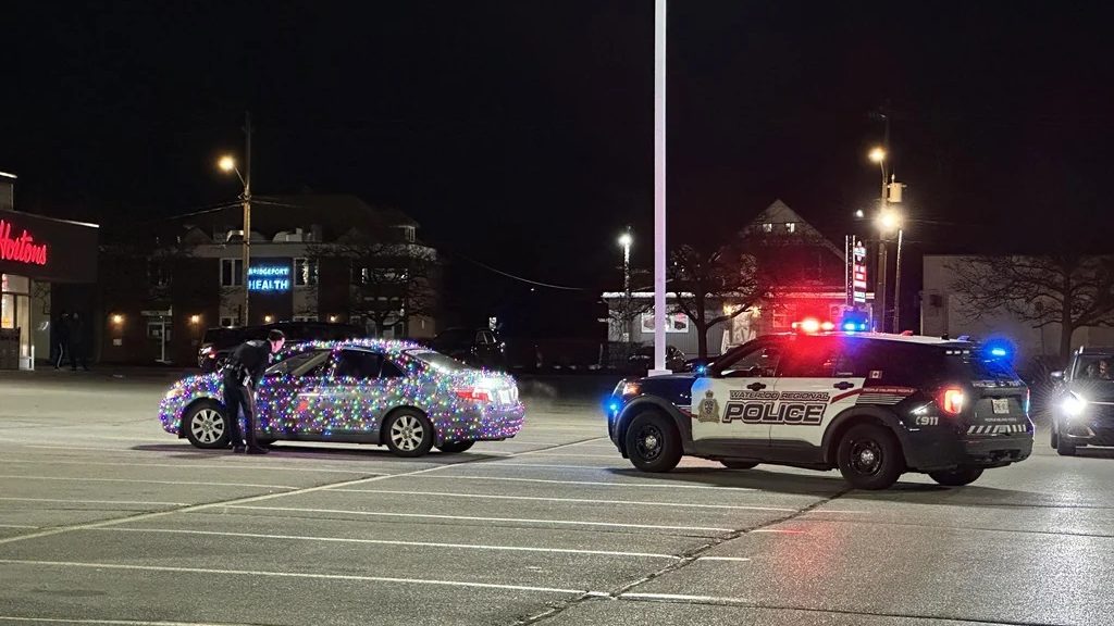 Police say Christmas lights draped over vehicles 'a potential safety hazard'