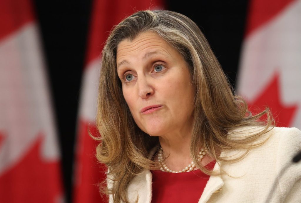 Not a moment to ‘squabble,’ Freeland says after premiers’ meeting on Trump tariffs