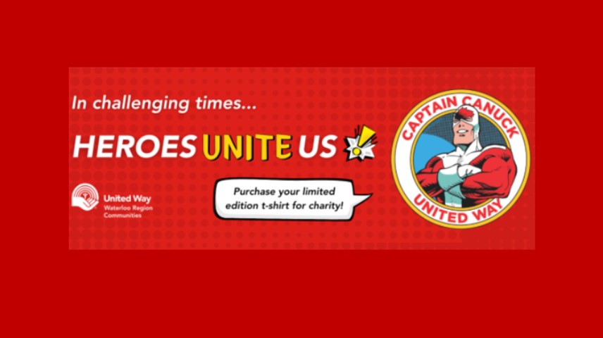 United Way Waterloo Region launches Captain Canuck T-shirt campaign