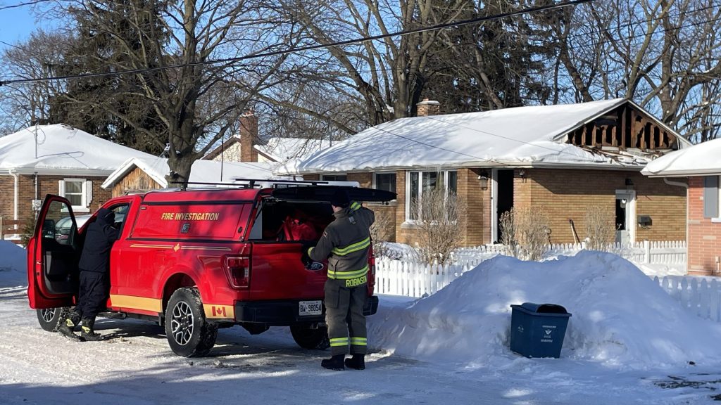 Fire at home on Weaver Street in Cambridge on Jan. 29, 2026. (Mark Douglas/CityNews Kitchener)