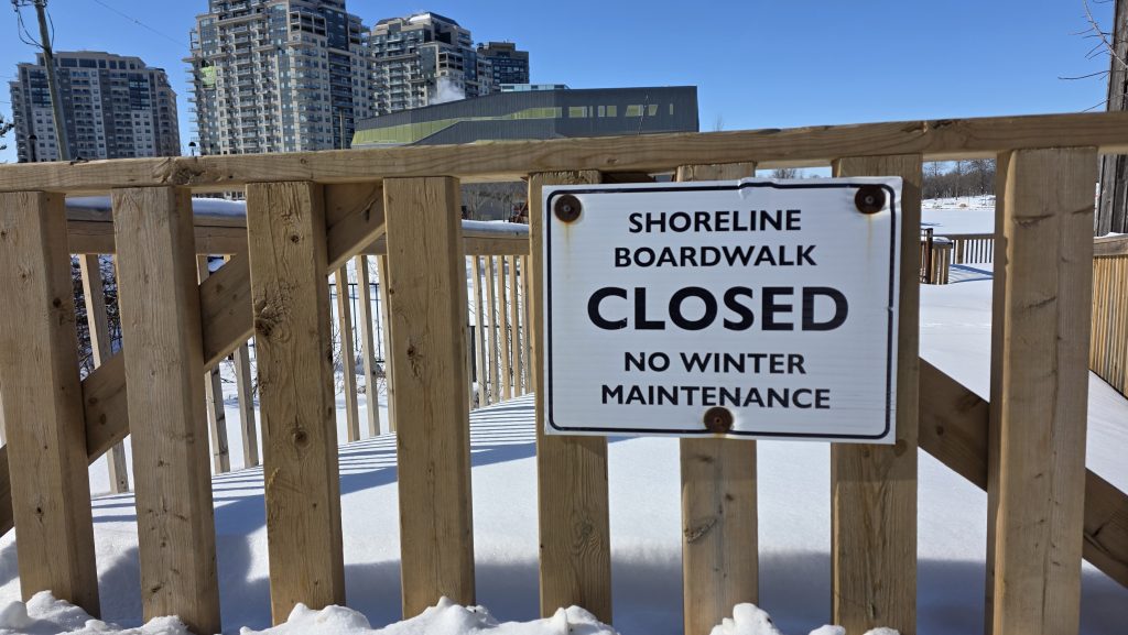 A sign near Silver Lake in Waterloo Park. (570 NewsRadio)