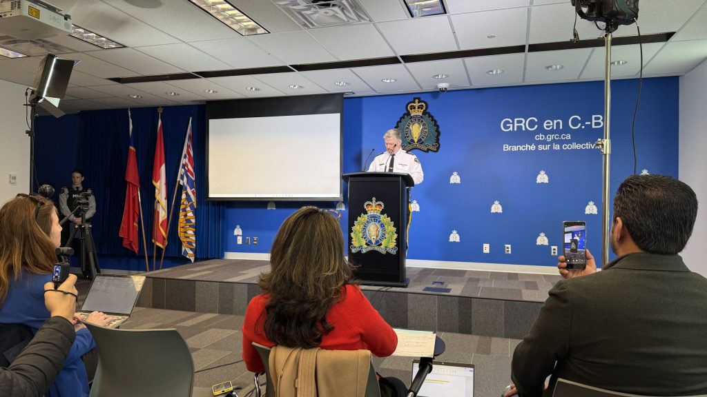 BC RCMP Deputy Commissioner Dwayne McDonald addressed the media on Feb 11, 2026 -- one day after a deadly mass shooting in Tumbler Ridge B.C. (CityNews image, Sarah Jones)