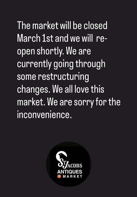 st jacobs antiques market closure