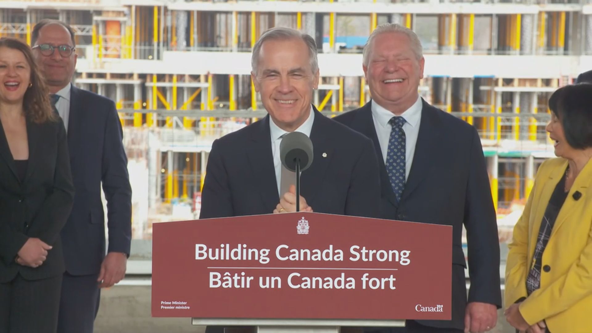 ‘I can outlast her’: PM Carney reacts to First Nations protesters during housing, transit announcement