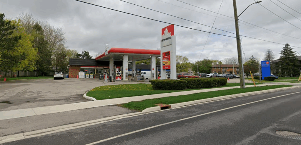 A Petro-Canada station is the only business that fits the description near Glen Forrest Boulevard and Weber Street North. (Google Maps)