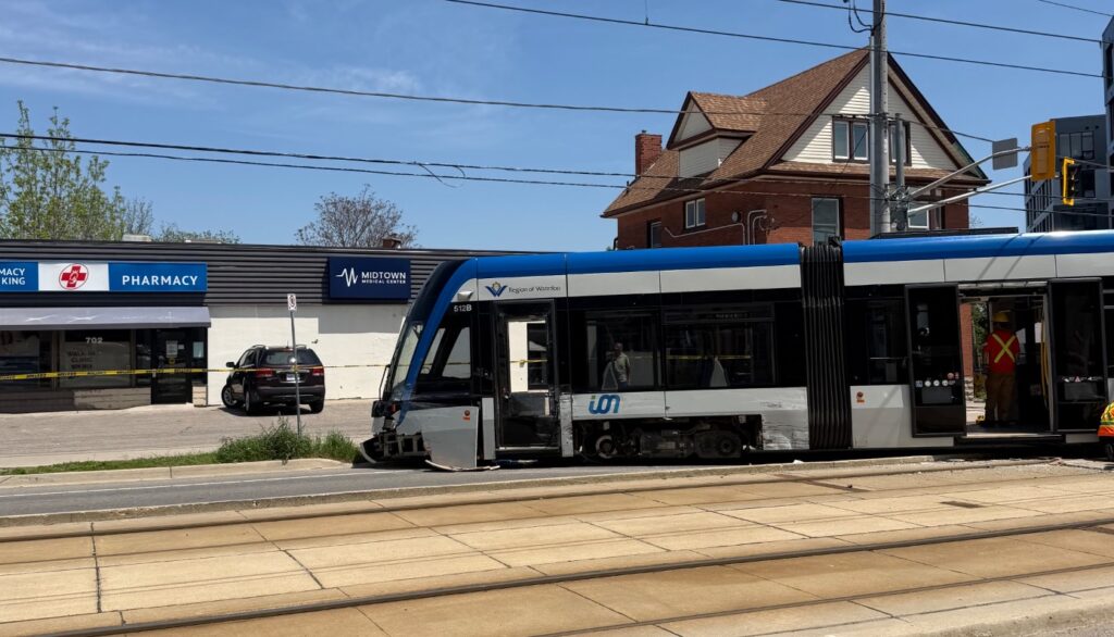 Crash involving ION train and passenger truck