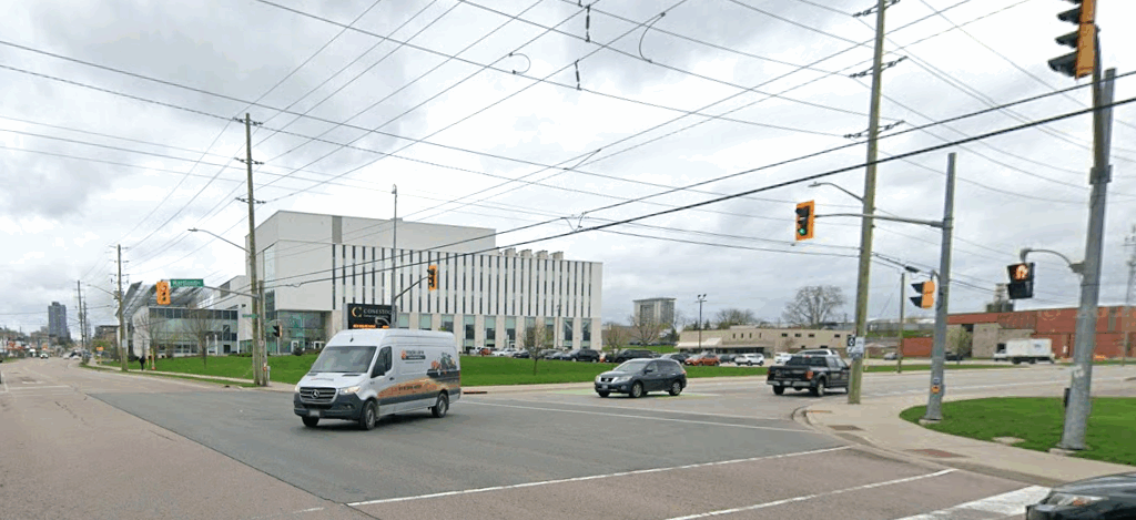 A pedestrian is in serious condition after a crash at the University Avenue East and Marsland Drive intersection. (Google Maps)