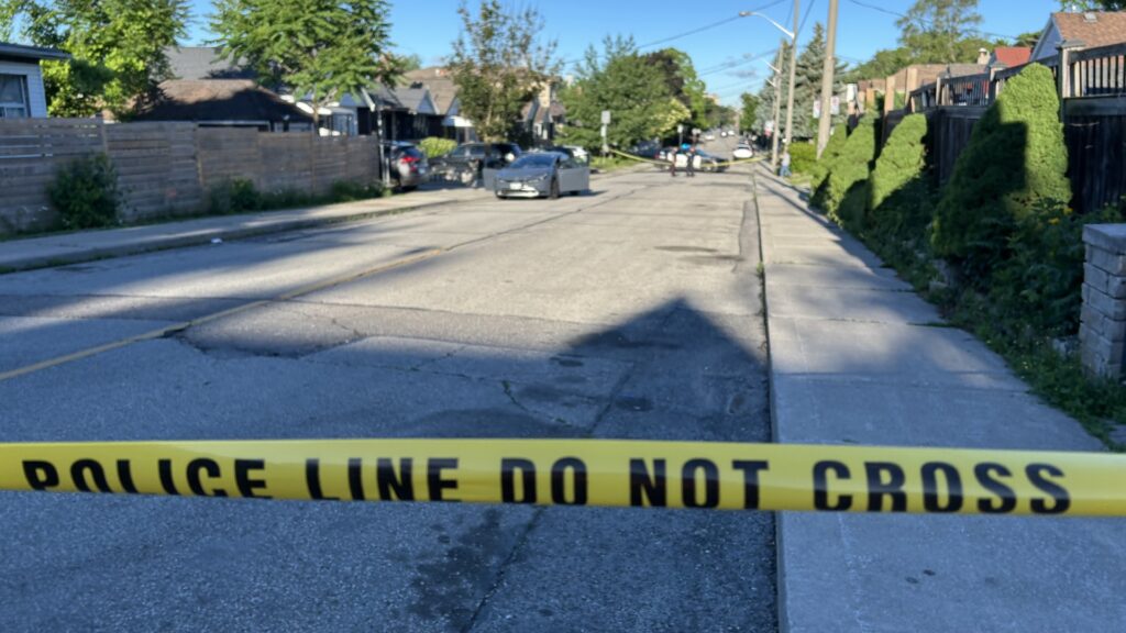 Emergency crews were called to Leaside Bridge at 12:54 a.m. on June 15, 2026, for reports of a pedestrian being struck. Paramedics say they transported one person to the hospital with non‑life‑threatening injuries. Photo: Bertram Dandy/CityNews.