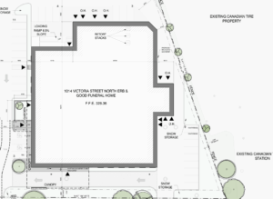 Render of new proposed Erb and Good Funeral Home on Victoria Street N in Kitchener, Courtesy of Martin Simmons Sweers